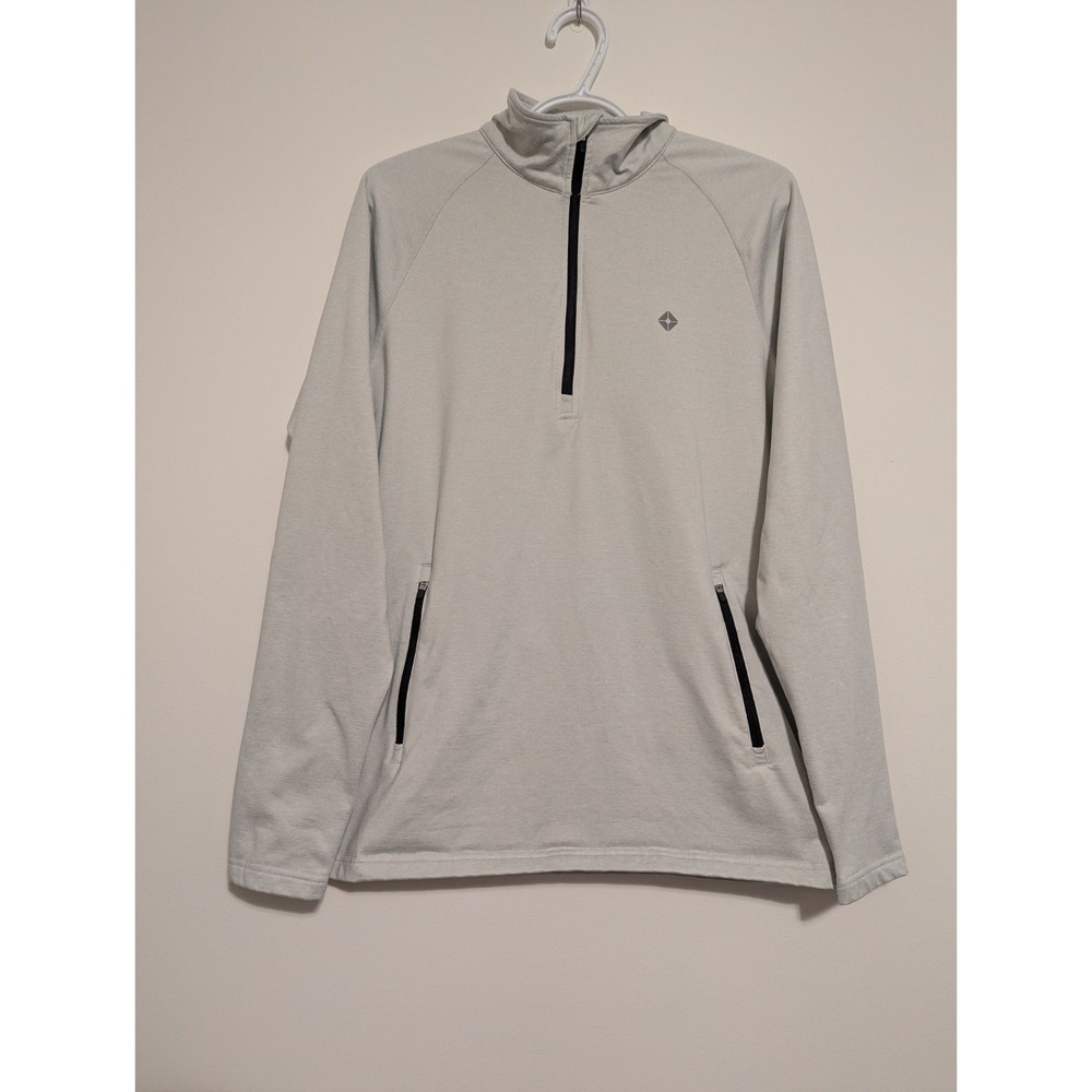 THOUSAND MILES Pullover Sweater Men's Small All Day‎ 1/4 Zip Travel Comfort Gray